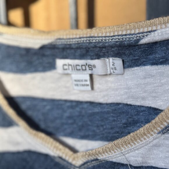 Chico’s Women’s Top Bundle Size 2 | Floral Stripe Abstract Prints Lot 6 items - Picture 7 of 13